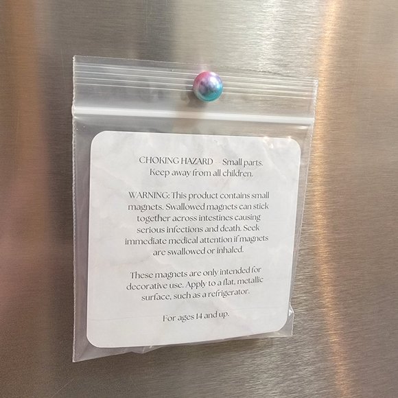 Mermaid Ombre Pearl Magnet Set - Classy & Elegant Fridge Magnets - Picture 5 of 9